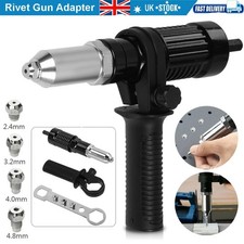 Electric Rivet Nut Gun Cordless Drill Pop Adapter Riveting Riveter Insert Tool