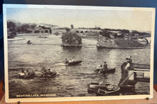 1951 Vintage Postcard Skegness the Boating Lake