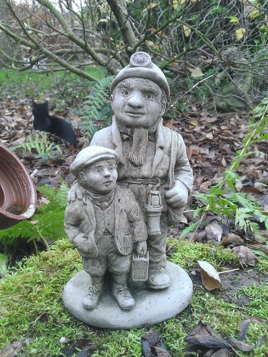 Stone garden coal miner - stone, man