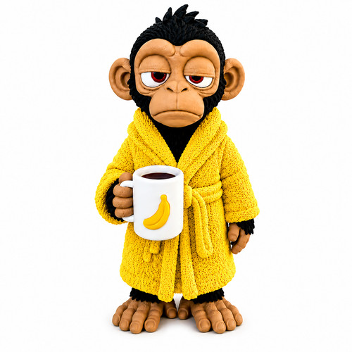 Cute monkey coffee lover - coffee, gift