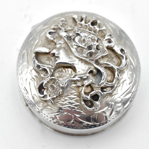 Vintage solid silver pill - vintage,