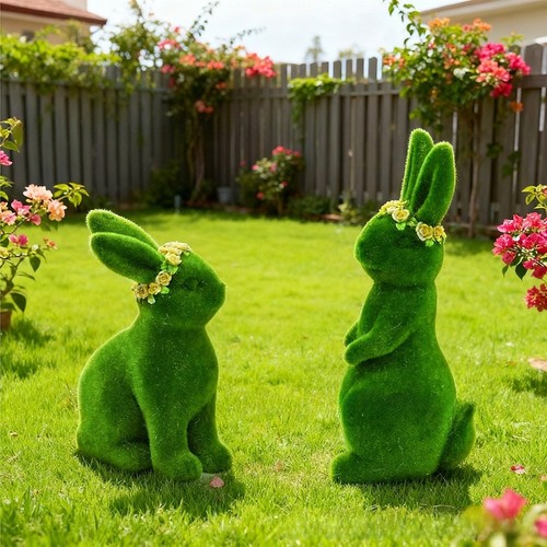 Easter rabbit garden statue - rabbit,