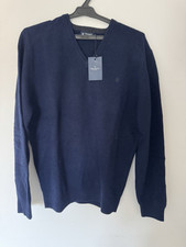 Hackett Navy V Neck jumper