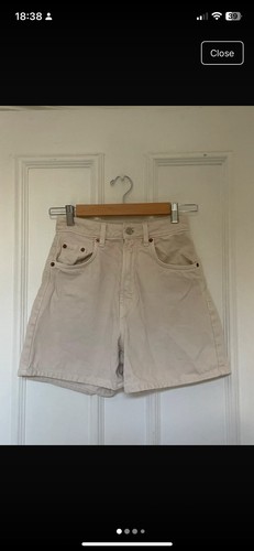 Zara cream high waisted shorts - waisted,