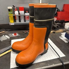 Stihl Chainsaw Orange Class 3 Protective Safety Waterproof Boots Size 9 1/2 