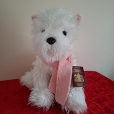 PLAYFUL PALS West Highland Terrier Soft Plush Toy Dog 15" Tall BHS with Passport