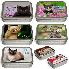 Personalised Tobacco Tin Cat