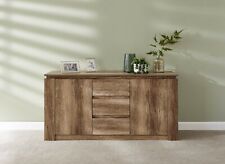 Sideboard Oak Veneer 3D finish Canyon 2 Door 3 Drawer GRADED
