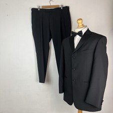 Marks & Spencer Tuxedo Dinner Suit 2 Piece Men's Black 40R Jacket 40W 31L