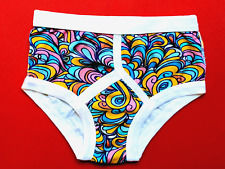 Men’s Y Front Briefs Retro 3 Design Top Quality Cotton Opening Fly Vintage Look