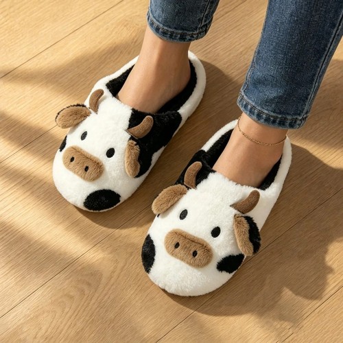 Cow slippers women men - cow,
