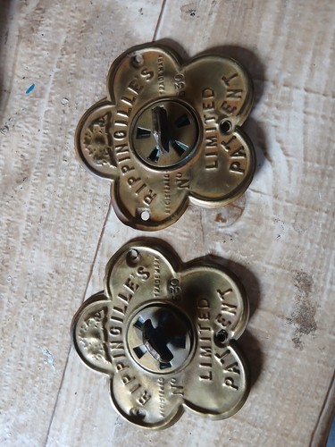 Antique brass vent plates - brass,