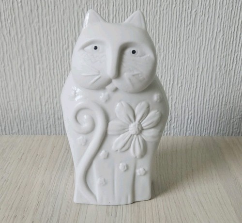 Vintage white cat ornament - vintage,