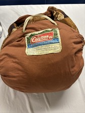 Vintage Coleman 1970s INSUL 200 Polyester Rams Birds Backpacking Sleeping Bag