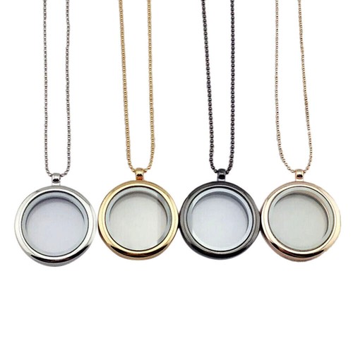Round locket pendant floating - round,