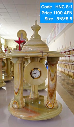 Onyx stone marble clock - onyx,