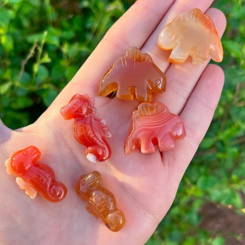 Natural carnelian seahorse - natural, &