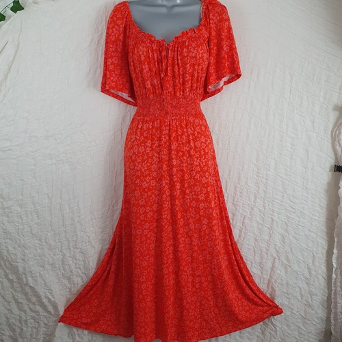 Monsoon dress red midi - dress,
