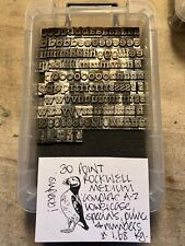 30 POINT ROCKWELL MEDIUM COMPLETE A-Z LOWERCASE ONLY LETTERPRESS PRINT TYPE