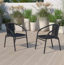 Black Outdoor Rattan Chair