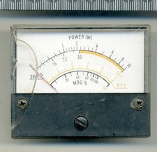 Panel Meter CB Power /SWR /Mod 100ua FSD  1v & 10k