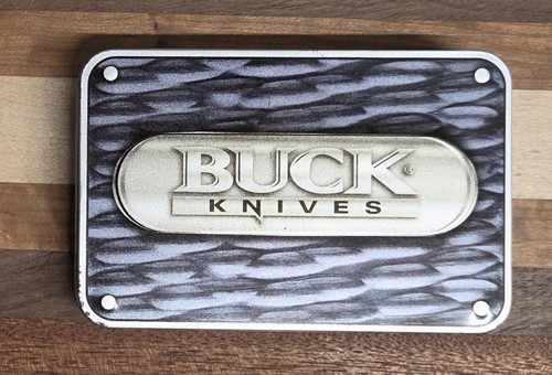 Empty buck knife tin - knife, gray