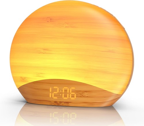 Full wood grain sunrise alarm - sunrise,