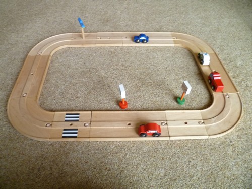 Wooden road rail track - wooden,