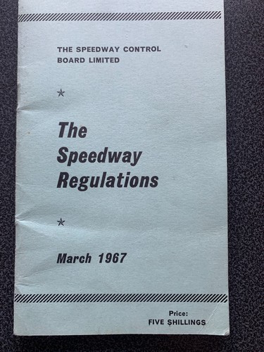 Speedway regulations march - speedway,