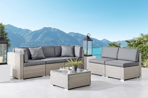 Rattan garden furniture corner - rattan,