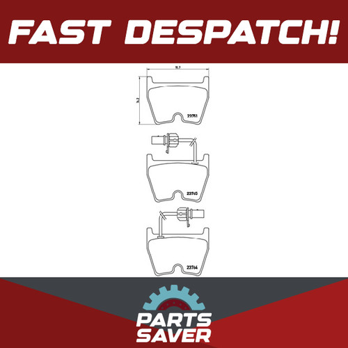Brake pads set - pads, fits