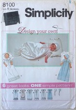 Simplicity 8100 Baby Infants