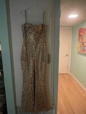 NADINE MERABI gold sequin