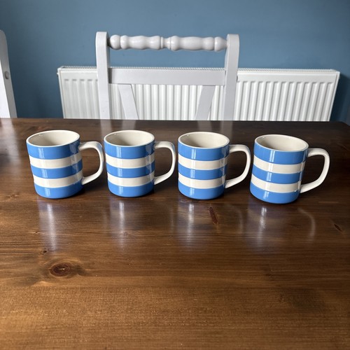 Green cornishware 4x 10oz - t, g