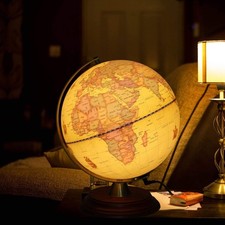 8" Illuminated World Globe