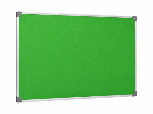 Green felt notice board - green,