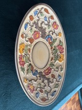 Indian Tree Oval Plate Hand-Painted by HJ Wood Staffs, Vintage