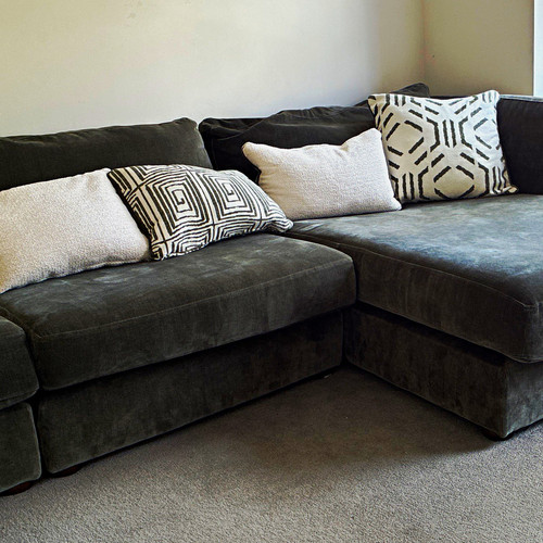 Dfs grey fabric corner - grey, sofa
