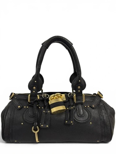 Chloe paddington black leather - black,