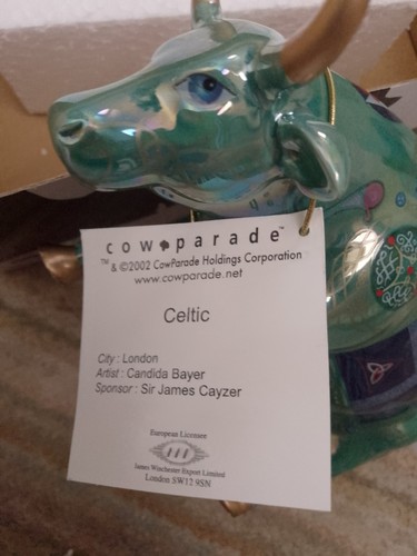 Bnib rare cow parade celtic - cow, "celtic