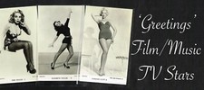 GREETINGS Cards ☆ FILM / MUSIC / TV STAR ☆ 1950s Postcard Size Cards (P to Z)