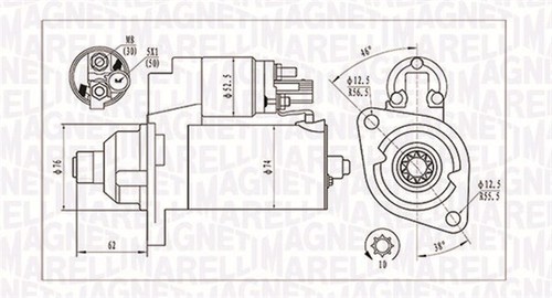 Starter magneti marelli - starter,