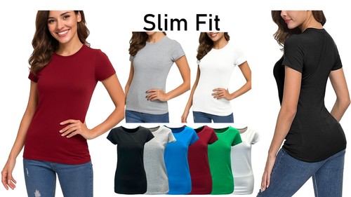 Ladies womens shirt tee slim - womens,