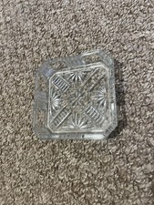 Ashtray Square Glass Crystal Cigarette Bar for Pub and Restaurant