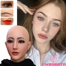 Realistic Silicone Female Face Mask Crossdresser Head Mask For women For Cosplay