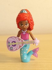 Lego Ariel Mermaid Brown Minifigure Little Mermaid, Princess, Guitar Magenta Wig