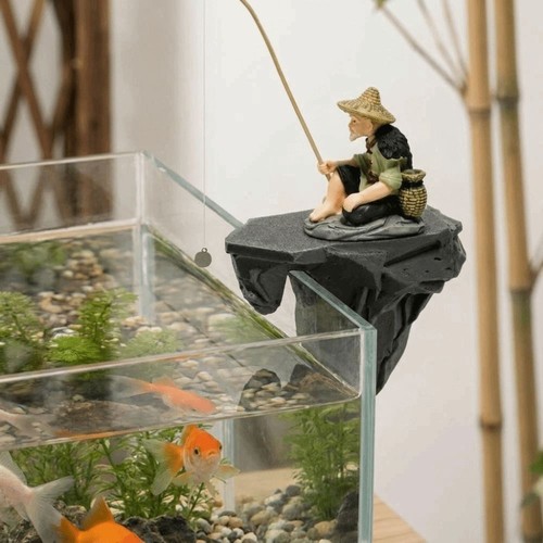 Simulation fishing old man - fishing,