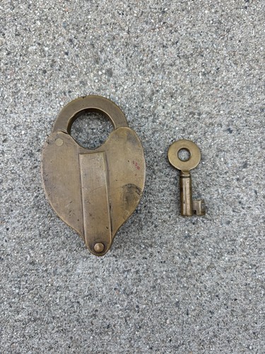 Vintage brass heart - brass,