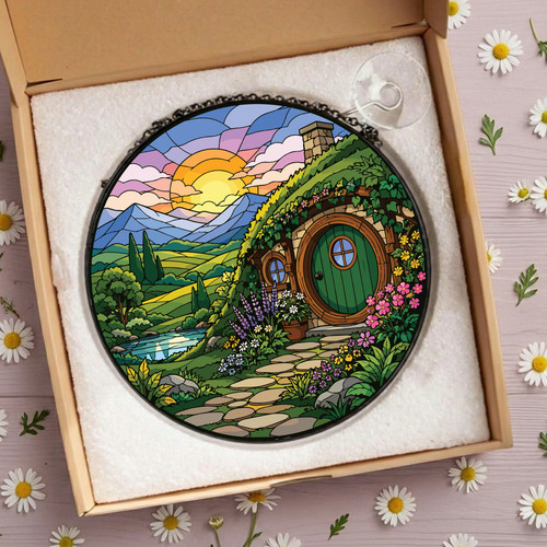 Hobbit house suncatcher - hobbit,