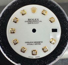 Rolex Ladies MidSize Datejust Custom White Diamond Dial For 68273 68278 178273